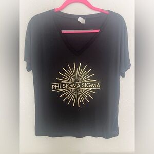 PHI SIGMA SIGMA gold and black T-shirt
